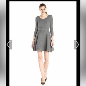 NWT Milly, textured fit and flare dress, size large.